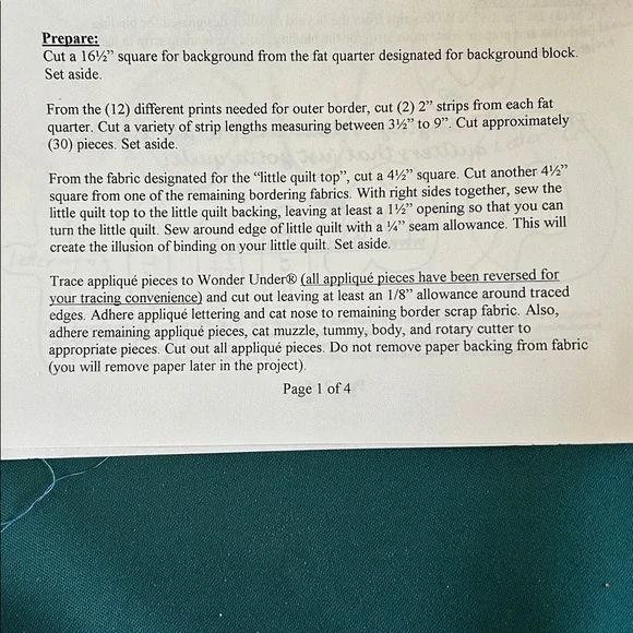 Quilting Kit- Quilted Quickies-Gotta Quilt Wall Hanging- New in Package - Picture 8 of 11